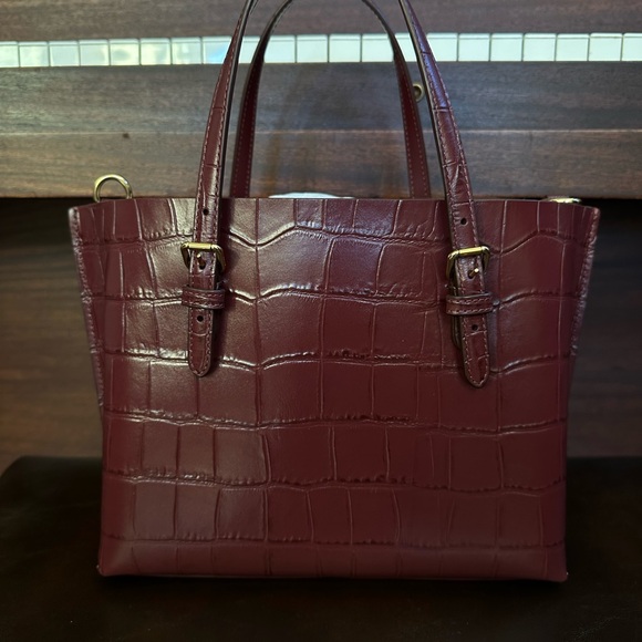 Coach Mollie Tote Bag 25 - Dark Wine - Picture 11 of 13